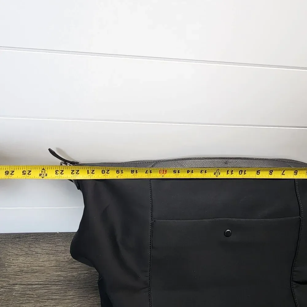 Cole Haan Grandseries Black Nylon W/Leather Trim Large Tote Bag Excellent Cond.